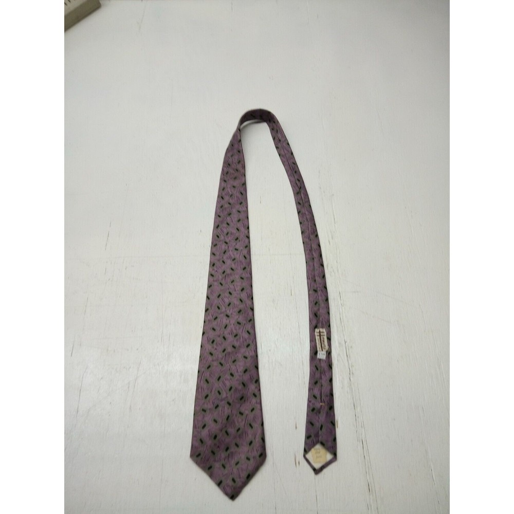 DON LOPER Of California Vintage Men's Tie Purple Retro Print
